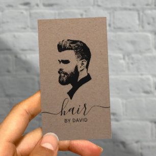 Haar Stylist Master Barber Shop Rustikale Kraft Visitenkarte