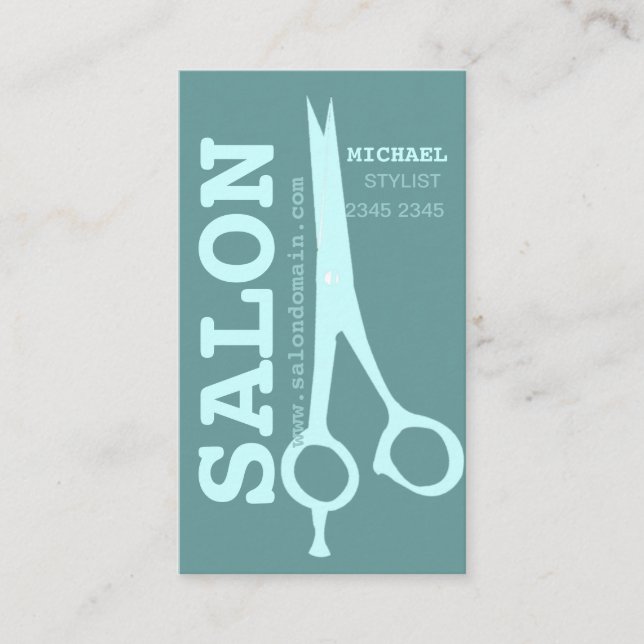 Haar-Stylist-mutige moderne Salon-Scheren Terminkarte (Vorderseite)