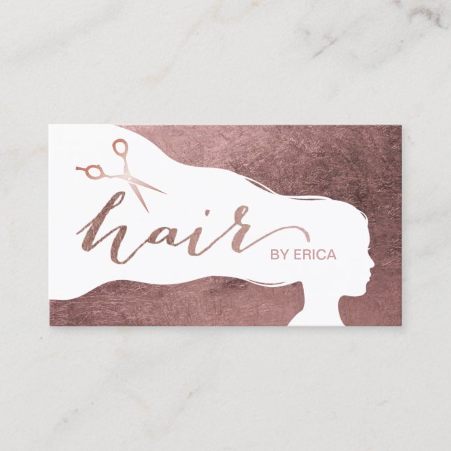 Haar-Stylist-Rosen-Goldblatt-Salon-Verabredungen Terminkarte (Vorderseite)