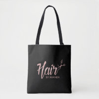 Haar-Stylist-Rosen-Goldskript-Haar-Salon-Schwarzes