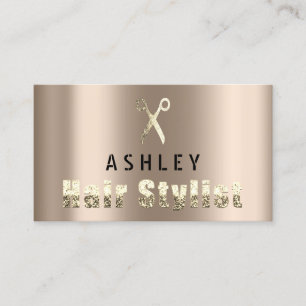 Haar-Stylist-Salon-Bronze-Goldverabredungs-Karte Visitenkarte