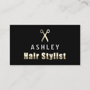 Haar-Stylist-Salon-Schwarz-weiße Visitenkarte