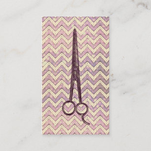 Haar-Stylist scissors Zickzack lila Scheren der Visitenkarte