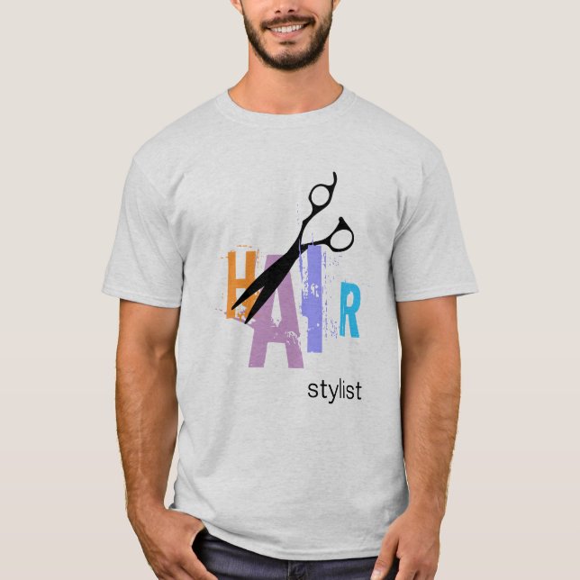 Haar-Stylist T-Shirt (Vorderseite)