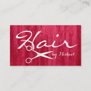 Haar-Stylist-Verabredungs-modernes rotes hölzerne Terminkarte