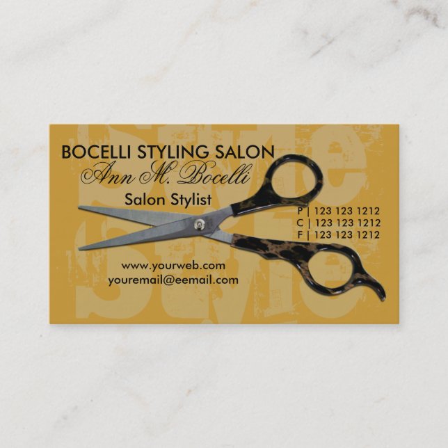 Haar-Stylist-Verabredungs-Salon-moderne Typografie Terminkarte (Vorderseite)