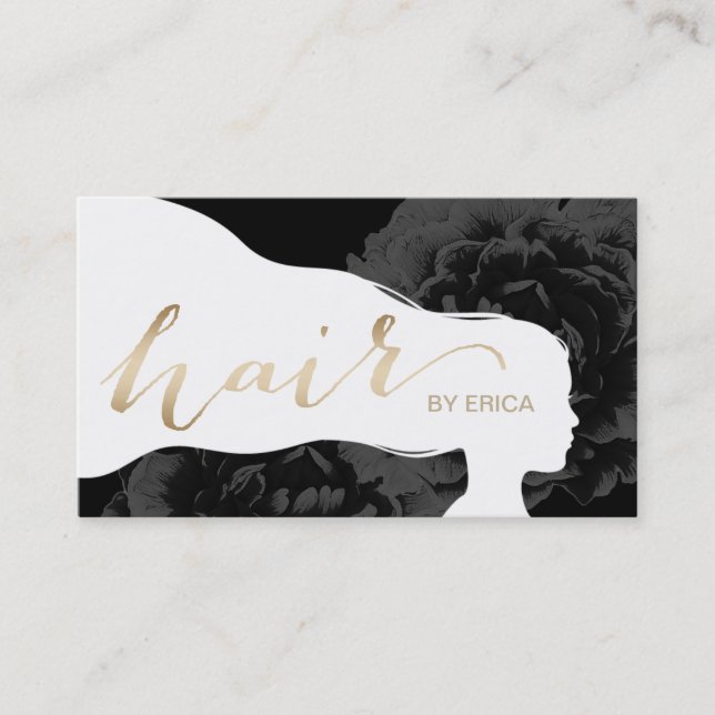 Haar-Stylist-Vintage Blumenschönheits-Verabredung Terminkarte (Vorderseite)