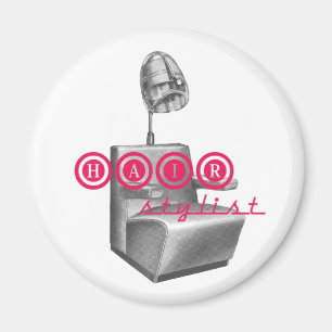 Haar-Stylist-Vintager Trockner-Stuhl-Magnet Magnet