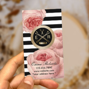 Haar-Stylist-Vintages Blumengeschenk-Zertifikat Rabattkarte
