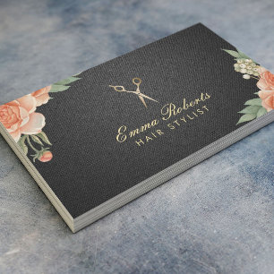 Haar-Stylist-Vintages elegantes Mit Visitenkarte