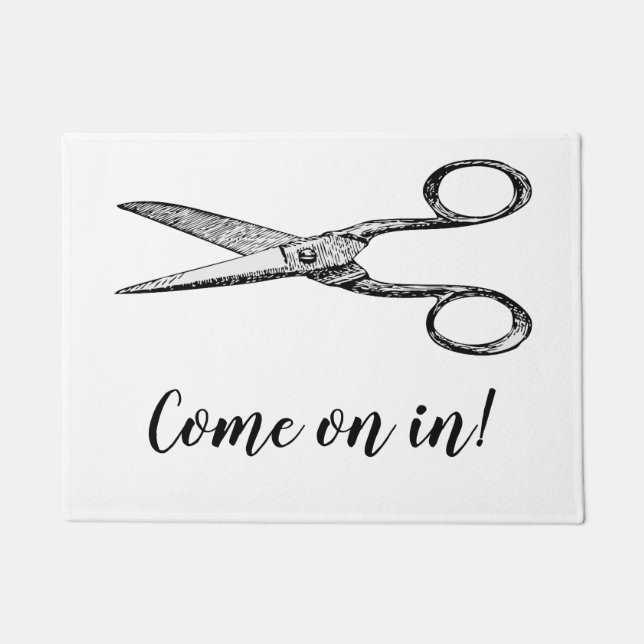 Haar-Stylistwillkommen matt Fußmatte (Vorderseite)