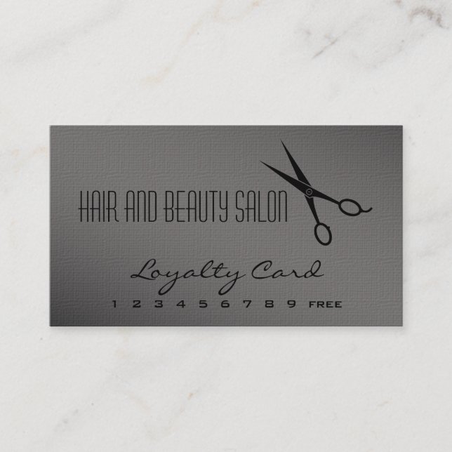 Haar und Schönheits-Salon-Loyalitäts-Karte - Treuekarte (Vorderseite)