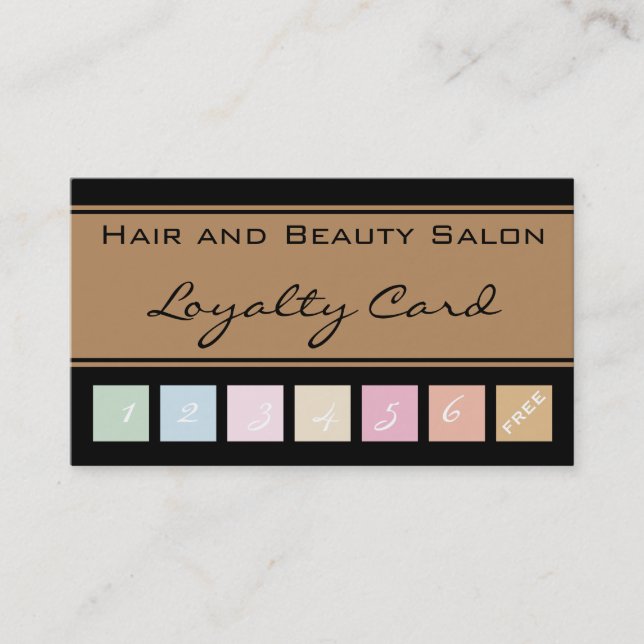 Haar und Schönheits-Salon-Loyalitäts-Karte Treuekarte (Vorderseite)
