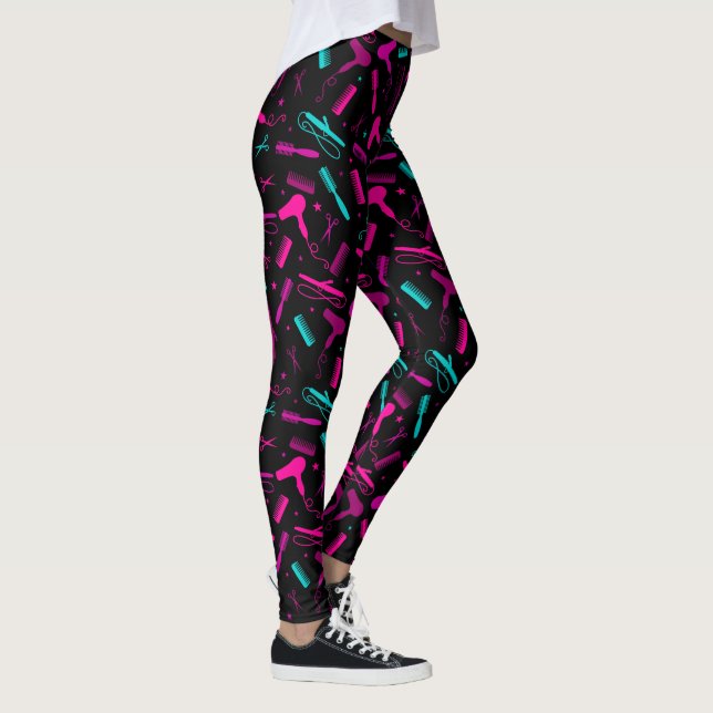 Haar-und Schönheits-Werkzeuge - rosa lila Leggings (Rechts)