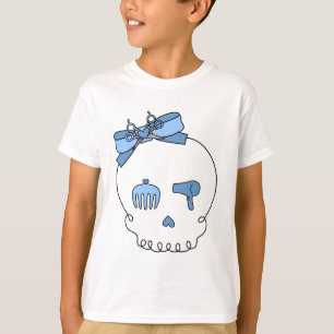 Haaraccessoires-Schädel (Bow-Detail - Blau) T-Shirt