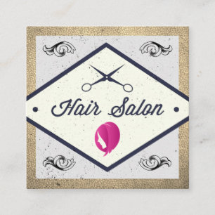 Haarbild   Friseursalon Quadratische Visitenkarte