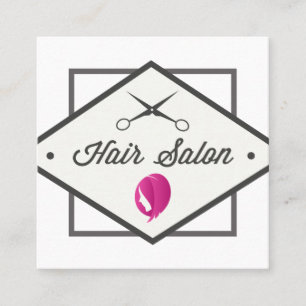 Haarbild   Friseursalon Quadratische Visitenkarte