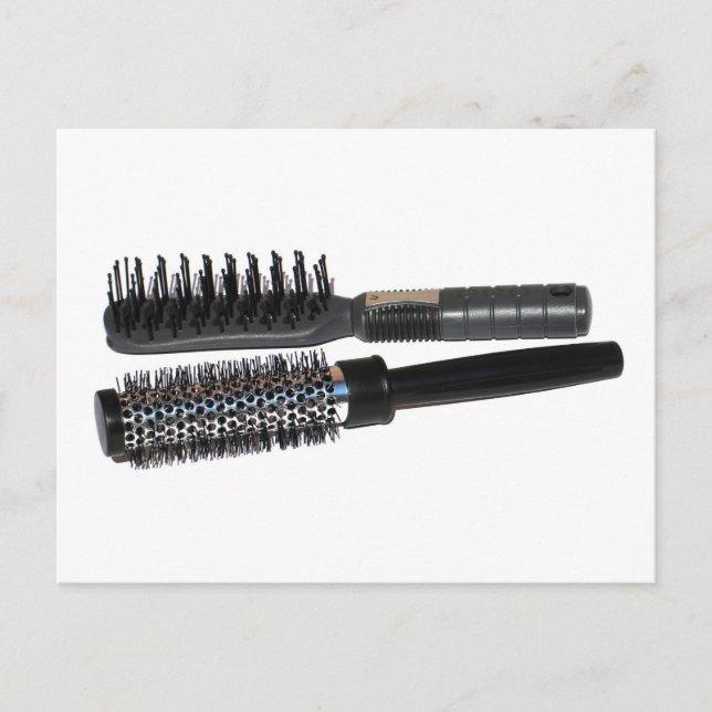 Haarbürste Postkarte (Vorderseite)
