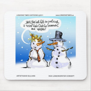 Haarclub Für Schneemänner Lustiges Weihnachten Mousepad