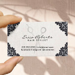 Haare Sterne Vintag Schwarzes Salon Ernennung Terminkarte<br><div class="desc">Vintage Black Laced Hair Salon Termine Visitenkarten.</div>