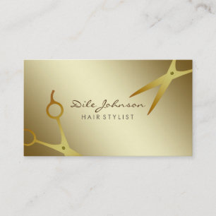 Haare Stylist Gold Glitzer Salon Beruflich Visitenkarte