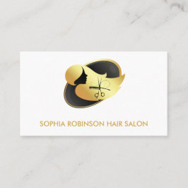 Haare Stylist Gold Script Scheren Comb Custom Visitenkarte