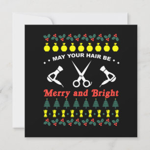 Haare Stylist Ugly Christmas Strick Sweater Gesche Einladung