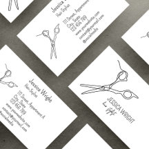 Haare Stylistische Schere Chic Modern Simple Line