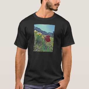 Haare und gelbe Blumen T-Shirt