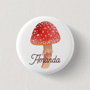 Haariroter Pilz. Holz fliegt agarisch. Amanita Button