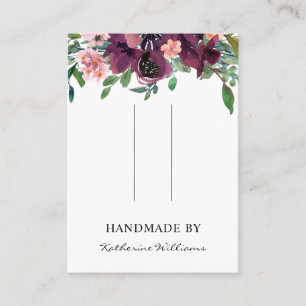 Haarklammer Spange Display Karte Wasserfarbe Blume