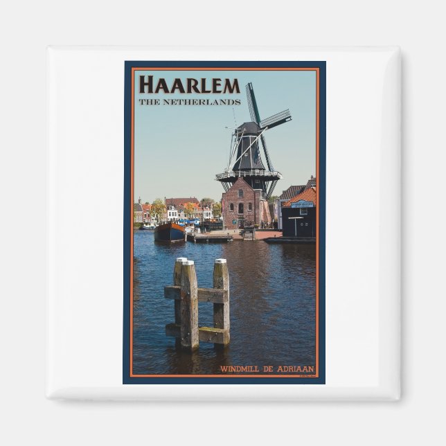Haarlem - Adriaan Windmill Magnet (Vorne)