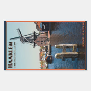 Haarlem - Adriaan Windmühle Rechteckiger Aufkleber
