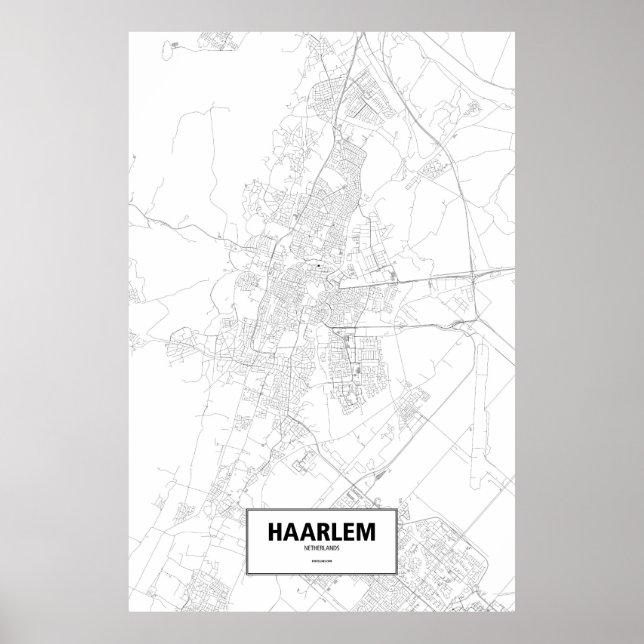 Haarlem, Niederlande (schwarz auf weiß) Poster (Vorne)