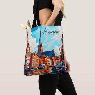 Haarlem Niederlande Vintage Kunst Reise Tasche