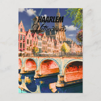Haarlem Poster Niederlande Reise Druck Vintage Wan Postkarte