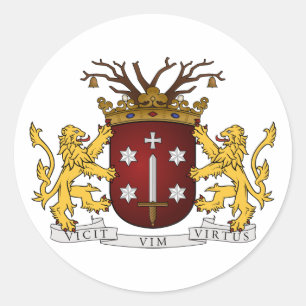 Haarlem wapen, die Niederlande Runder Aufkleber