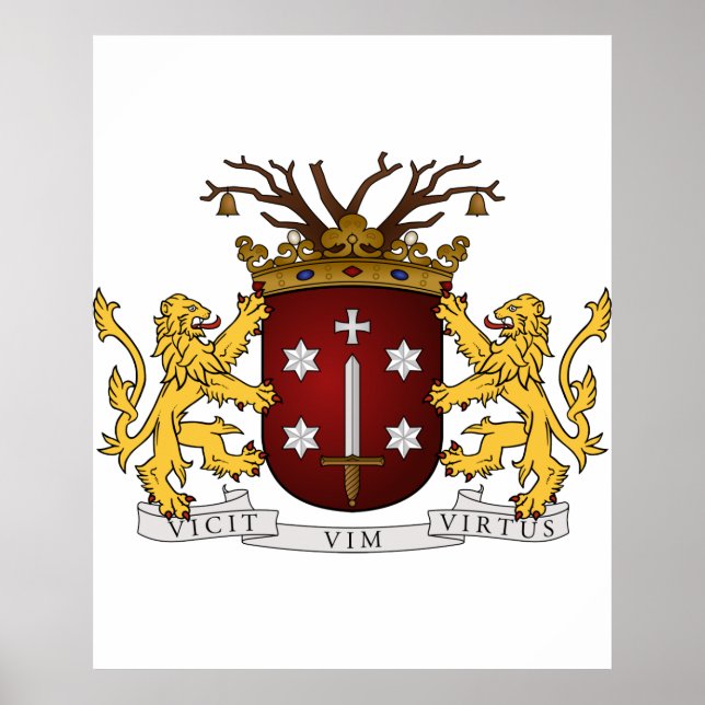 Haarlem wapen, Niederlande Poster (Vorne)