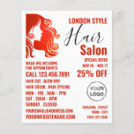 Haarlogos, Haarstylist, Haarsalonwerbung Flyer<br><div class="desc">Haarlogos,  Friseurstylisten,  Flyer für Haarsalon-Werbung beim Visitenkarten-Store.</div>