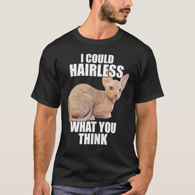Haarlose Katze Sphynx Katzenpuppe Männer Frauen T-Shirt (Vorderseite)