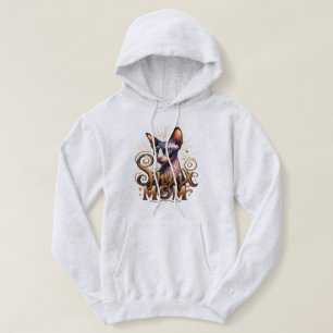 Haarlose Sphynx-Katzen-Mama Damen Hoodie Kleidung