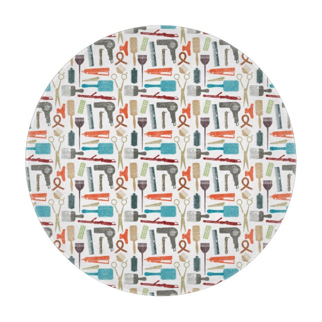 Haarpflege-Muster Schneidebrett (Vorderseite)