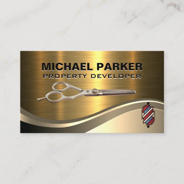 Haarschneider | Stachelrost | Gold Visitenkarte (Vorderseite)