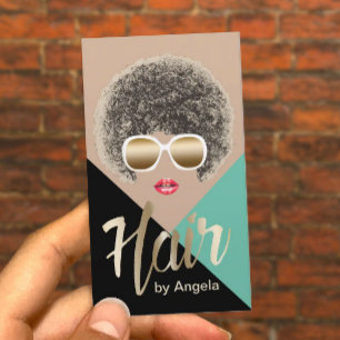 Haarstühle  Friseursalon  Beauty Girl Modern Visitenkarte