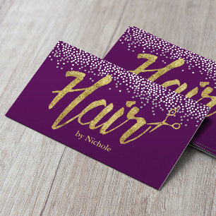 Haarstühle  Lila Ernennung von Confetti Dots Terminkarte