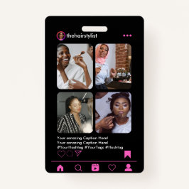 Haarstylist Instagram QR CODE Ausweis