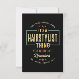 Haarstylist Job Titel Männer Frauen Geschenk RSVP Karte