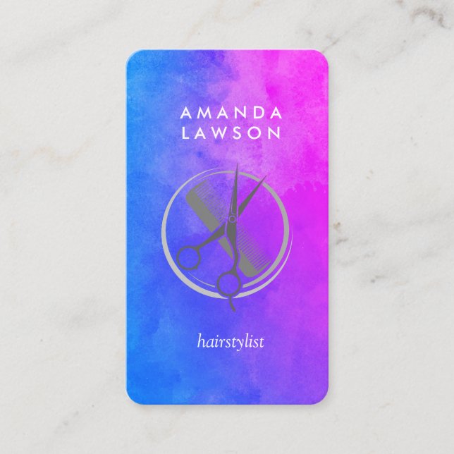 Haarstylist Salon Tools Terminkarte (Vorderseite)