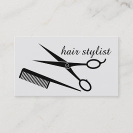 Haarstylist - Silber und Schwarz Visitenkarte