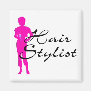 Haarstylistin (rosa) magnet
